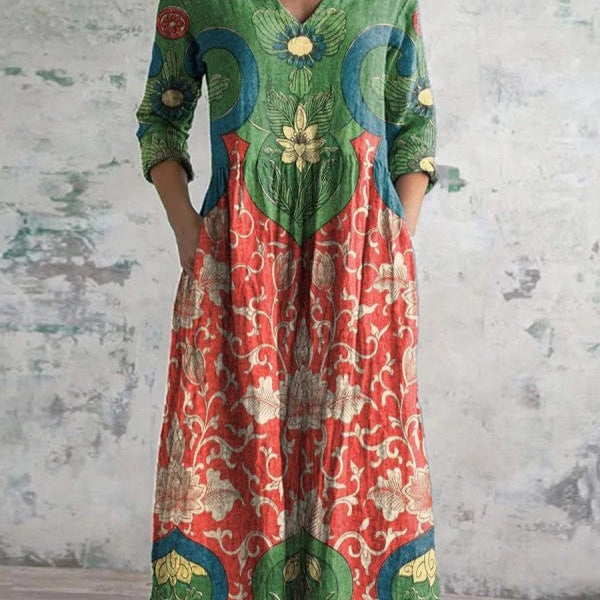 Judith | Vintage Floral Maxi Dress