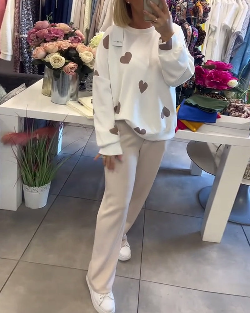 Mila | Cozy Heart Pattern Sweater