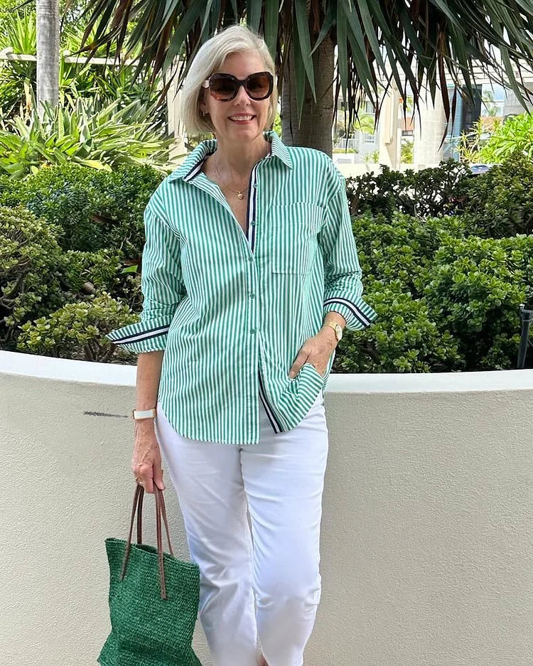 Ginney | Striped Long Shirt