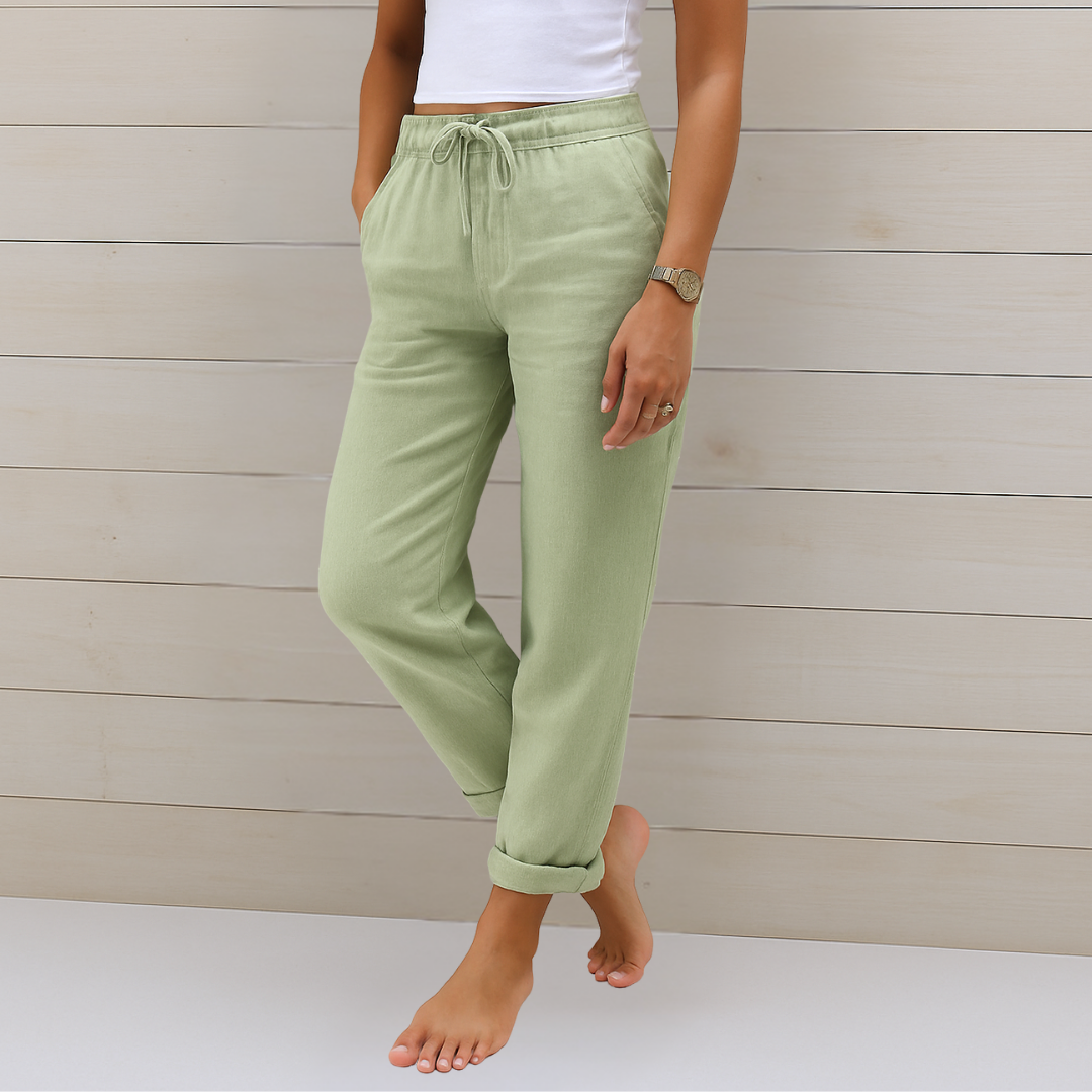 Maylora | Linen-Blend Comfort Pants