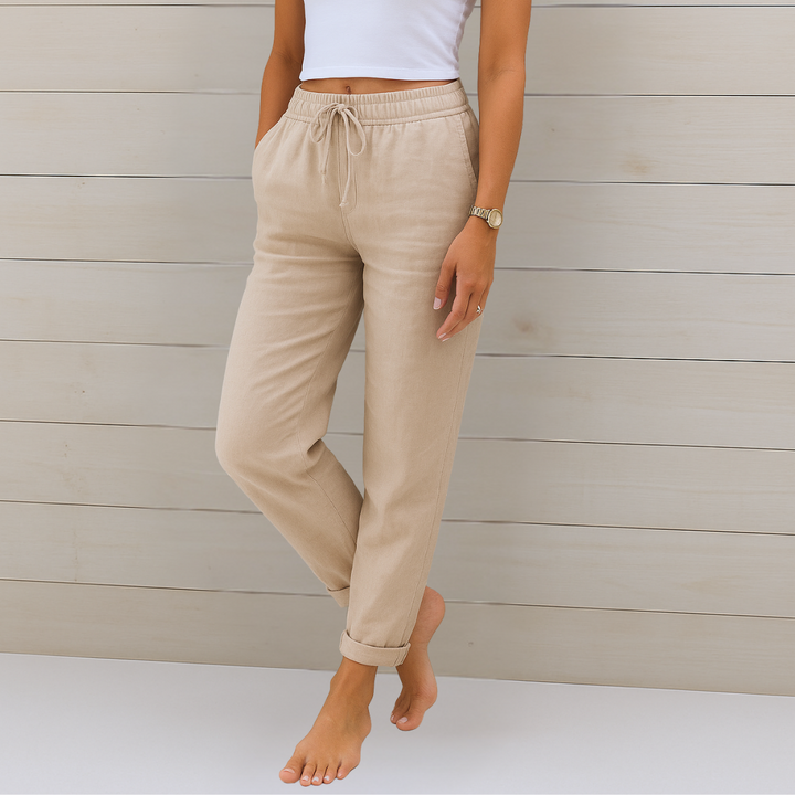 Maylora | Linen-Blend Comfort Pants