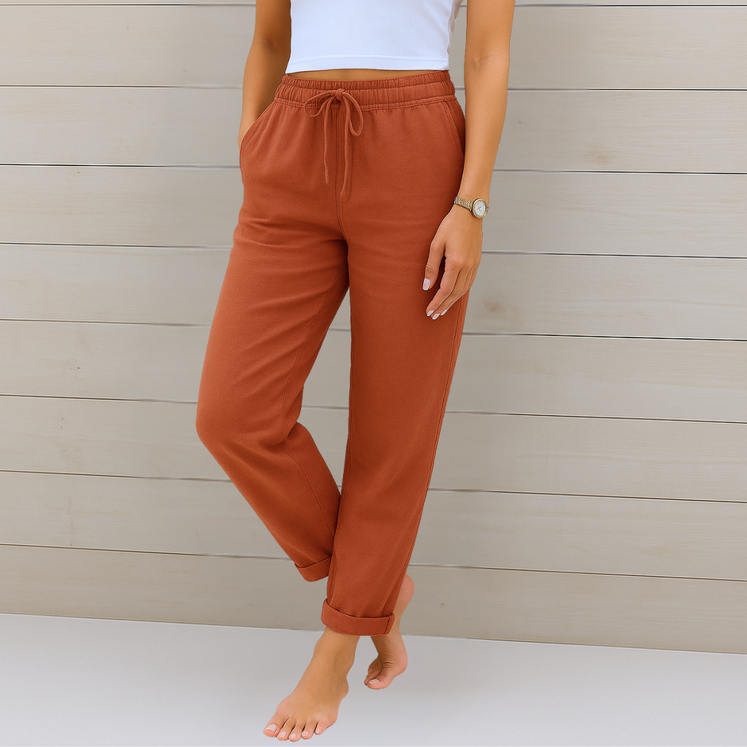 Maylora | Linen-Blend Comfort Pants
