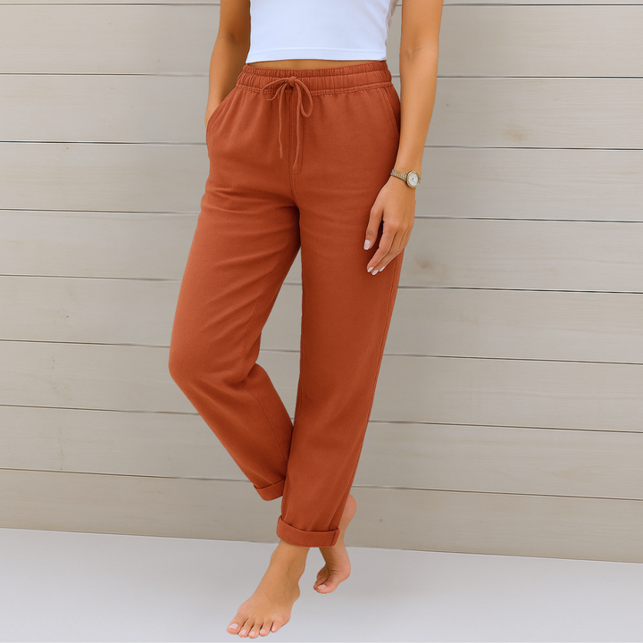 Maylora | Linen-Blend Comfort Pants
