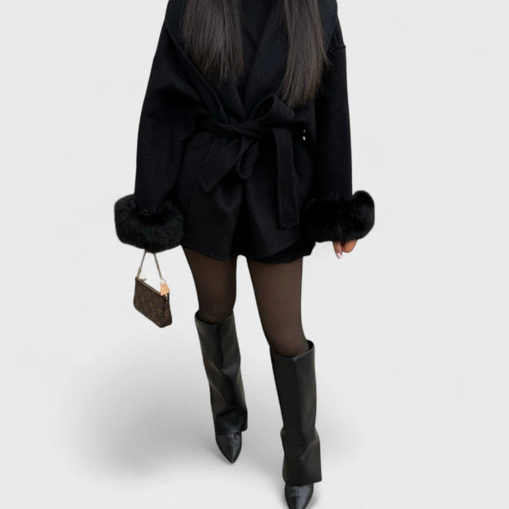 Woolcat | Elegant Coat with Eco-Friendly Fur Details
