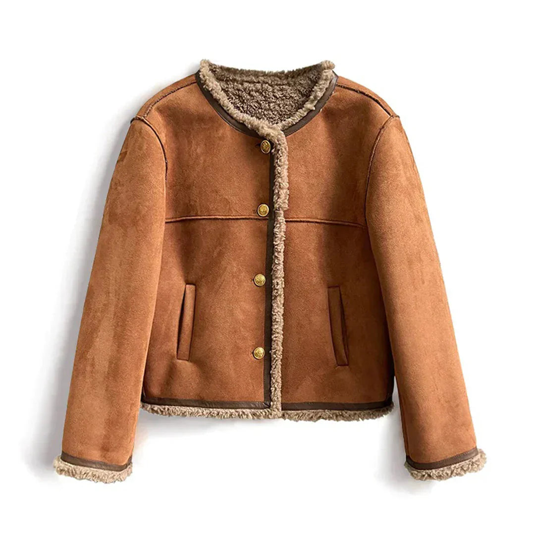Cerys | Shearling Button Jacket