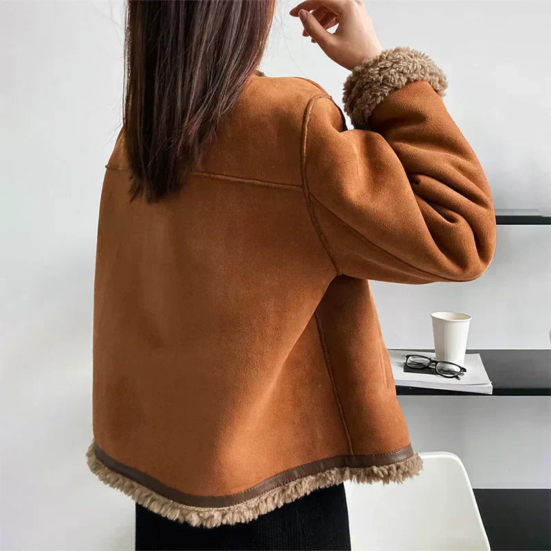 Cerys | Shearling Button Jacket